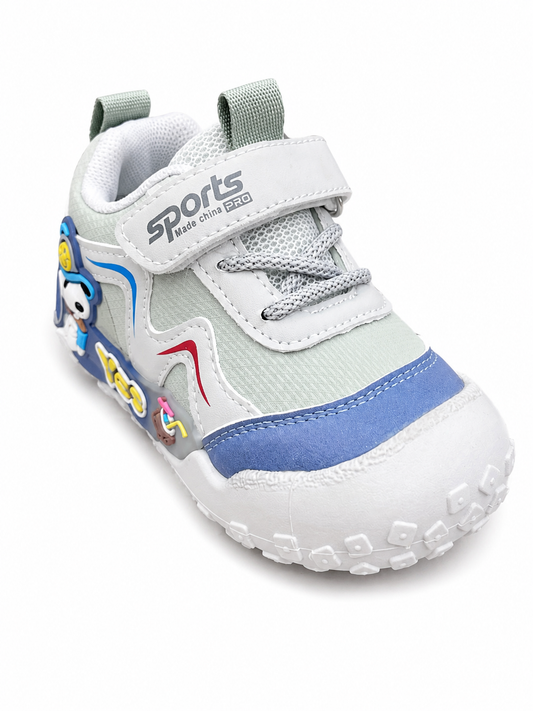 Kids Blue Casual Velcro Sneakers.