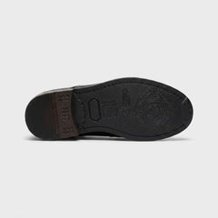 Boys Black Suede Formal Loafer Shoes - Top Detail